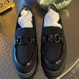 Donald J. Pliner Black Clio FK loafers size 5